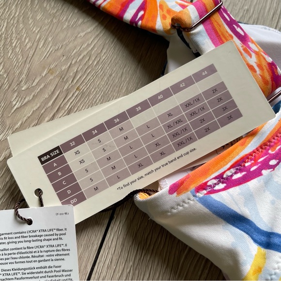 Calia watercolor palms 2 piece swim suit size XXS NWT - Picture 9 of 10